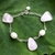 Pearl and rose quartz dangling bracelet, 'Quiet Sigh' - Rose Quartz and Pearl Bracelet thumbail
