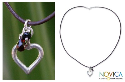 Garnet choker, 'Life in Love' - Garnet choker