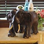 Wood stand, 'Elephant at Work'