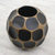 Mango wood vase, 'Black Soccer Ball' - Fair Trade Modern Mango Wood Vase thumbail