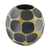 Mango wood vase, 'Black Soccer Ball' - Fair Trade Modern Mango Wood Vase thumbail