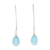 Chalcedony dangle earrings, 'Sublime' - Hand Made Sterling Silver and Chalcedony Earrings (image 2c) thumbail