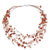 Pearl and carnelian beaded necklace, 'Warm Shower' - Beaded Pearl and Carnelian Necklace (image 2a) thumbail