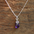 Amethyst pendant necklace, 'Subtle' - Amethyst and Sterling Silver Pendant Necklace (image 2) thumbail