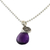 Amethyst pendant necklace, 'Subtle' - Amethyst and Sterling Silver Pendant Necklace thumbail