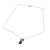 Amethyst pendant necklace, 'Subtle' - Amethyst and Sterling Silver Pendant Necklace (image 2e) thumbail