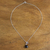 Onyx pendant necklace, 'Subtle' - Sterling Silver and Onyx Pendant Necklace (image 2b) thumbail