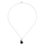 Onyx pendant necklace, 'Subtle' - Sterling Silver and Onyx Pendant Necklace (image 2c) thumbail