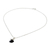 Onyx pendant necklace, 'Subtle' - Sterling Silver and Onyx Pendant Necklace (image 2d) thumbail