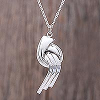 Sterling silver pendant necklace, 'Waterfall'