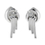 Sterling silver button earrings, 'Waterfall' - Hand Made Sterling Silver Button Earrings (image 2a) thumbail