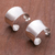 Sterling silver half hoop earrings, 'Camber' - Sterling silver half hoop earrings (image 2b) thumbail