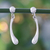 Sterling silver dangle earrings, 'Stream' - Hand Made Sterling Silver Dangle Earrings