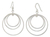 Sterling silver dangle earrings, 'Inner Circle' - Artisan Crafted Sterling Silver Dangle Earrings (image 2a) thumbail