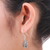 Sterling silver dangle earrings, 'Forest Tear' - Unique Thai Sterling Silver Dangle Earrings (image 2b) thumbail