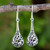 Sterling silver dangle earrings, 'Forest Fern' - Sterling Silver Dangle Earrings from Thailand thumbail