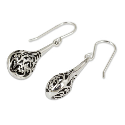 Sterling silver dangle earrings, 'Forest Fern' - Sterling Silver Dangle Earrings from Thailand