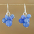Sterling silver cluster earrings, 'Blueberry Friends' - Sterling silver cluster earrings thumbail