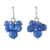 Sterling silver cluster earrings, 'Blueberry Friends' - Sterling silver cluster earrings (image 2a) thumbail