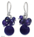 Amethyst cluster earrings, 'Friends' - Handmade Amethyst Cluster Earrings (image 2a) thumbail