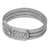 Sterling silver wristband bracelet, 'Braided Hideaway' - Handcrafted Floral Sterling Silver Bracelet thumbail