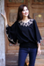 Cotton blouse, 'Cool Night' - Women's Embroidered Cotton Top (image 2) thumbail