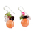 Pearl and rose quartz cluster earrings, 'Strawberry Fantasy' - Rose Quartz and Pearl Beaded Dangle Earrings (image 2d) thumbail