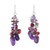 Pearl and rose quartz dangle earrings, 'Diva' - Amethyst and Pearl Dangle Earrings (image 2a) thumbail