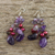 Pearl and rose quartz dangle earrings, 'Diva' - Amethyst and Pearl Dangle Earrings (image 2b) thumbail
