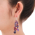 Pearl and rose quartz dangle earrings, 'Diva' - Amethyst and Pearl Dangle Earrings (image 2c) thumbail