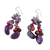 Pearl and rose quartz dangle earrings, 'Diva' - Amethyst and Pearl Dangle Earrings (image 2e) thumbail