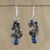 Pearl and smoky quartz cluster earrings, 'Surreal' - Smoky Quartz and Pearl Cluster Earrings thumbail