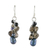 Pearl and smoky quartz cluster earrings, 'Surreal' - Smoky Quartz and Pearl Cluster Earrings (image 2a) thumbail