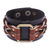Men's leather wristband bracelet, 'Twin Braids' - Men's leather wristband bracelet (image 2a) thumbail