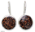 Coconut shell drop earrings, 'Tropical Halo' - Coconut shell drop earrings