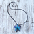 Natural orchid and sodalite long necklace, 'Midnight Blue' - Natural Flower Lariat Necklace (image 2b) thumbail