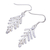 Natural leaf silver plated earrings, 'Cypress Honor' - Silver Plated Natural Leaf Earrings (image 2c) thumbail
