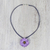 Natural flower necklace, 'World of Violet' - Natural flower necklace (image 2b) thumbail