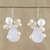 Pearl and quartz cluster earrings, 'Elixir' - Bridal Beaded Quartz Earrings