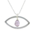 Amethyst pendant necklace, 'Mystical Ellipse' - Amethyst pendant necklace