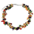 Collar de cuentas de perlas y calcedonia - Collar de cuentas de múltiples piedras preciosas de colores