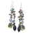 Cultured pearl waterfall earrings, 'Nocturnal Symphony' - Cultured Pearl and Sterling Silver Dangle Earrings thumbail