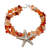 Chalcedony pendant bracelet, 'Starfish Glow' - Chalcedony pendant bracelet