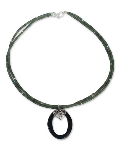Onyx-Halsband - Handgefertigte Halskette mit Onyx-Anhänger