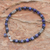 Quartz and lapis lazuli beaded bracelet, 'Blue Night' - Quartz and lapis lazuli beaded bracelet (image 2b) thumbail