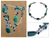 Halskette mit mehreren Edelsteinperlen, „Magical Enchantment“ – handgefertigte Edelsteinkette in Türkisfarben