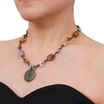 Jade beaded necklace, 'Ultimate Harmony' - Handcrafted Jade Beaded Necklace