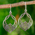 Sterling silver dangle earrings, 'Lotus Lace' - Handcrafted Sterling Silver Dangle Earrings thumbail