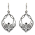Sterling silver dangle earrings, 'Lotus Lace' - Handcrafted Sterling Silver Dangle Earrings (image 2a) thumbail