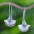Sterling silver drop earrings, 'Modern Romantic' - Unique Sterling Silver Drop Earrings (image 2) thumbail